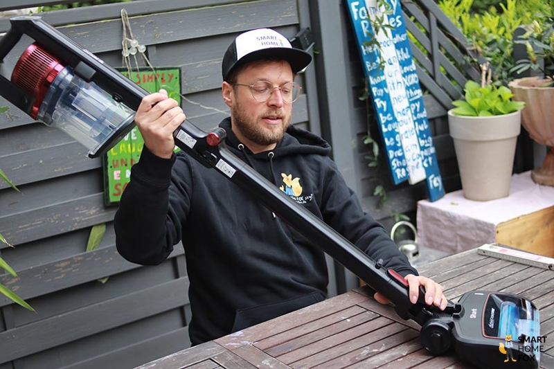 The Shark Anti Hair Wrap Flexology cordless vacuum cleaner is seen.